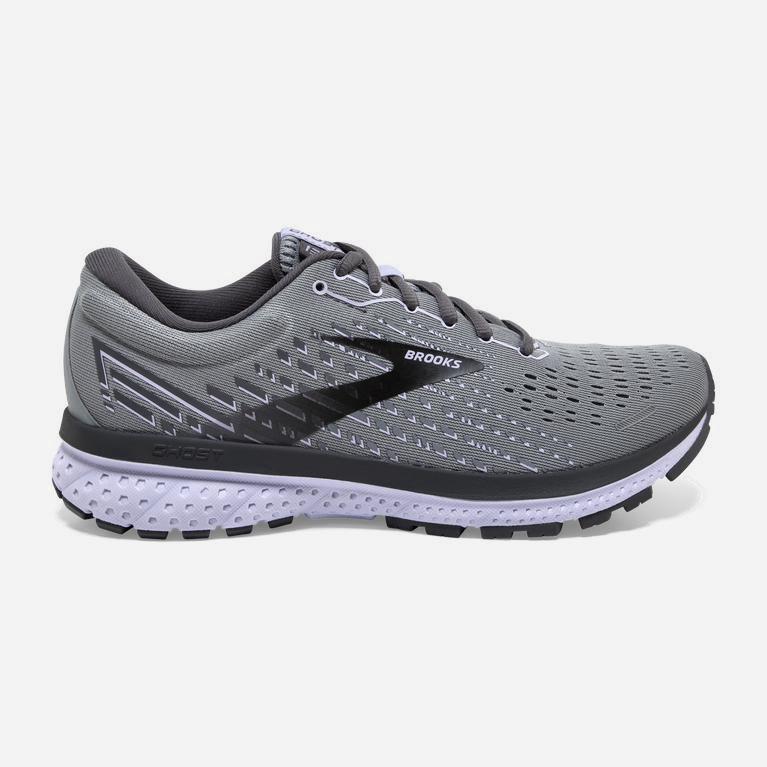 Brooks Women's Ghost 13 Road Running Shoes Singapore - Grey/Blackened Pearl/Purple (73546-HJDC)